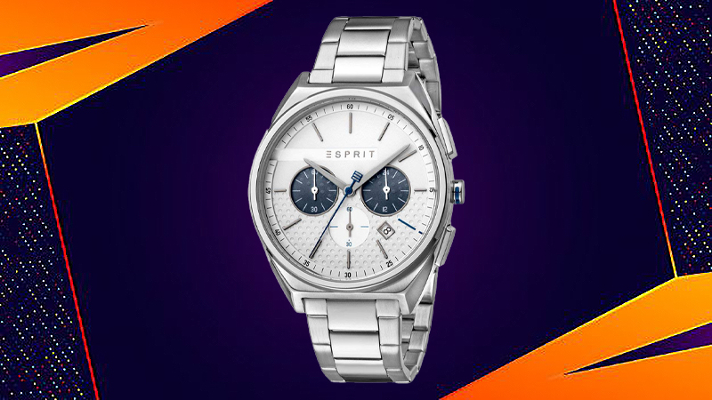 Đồng hồ Esprit ES1G062M0055 mang vẻ lịch lãm và cuốn hút, có ô lịch ngày và tính năng bấm giờ